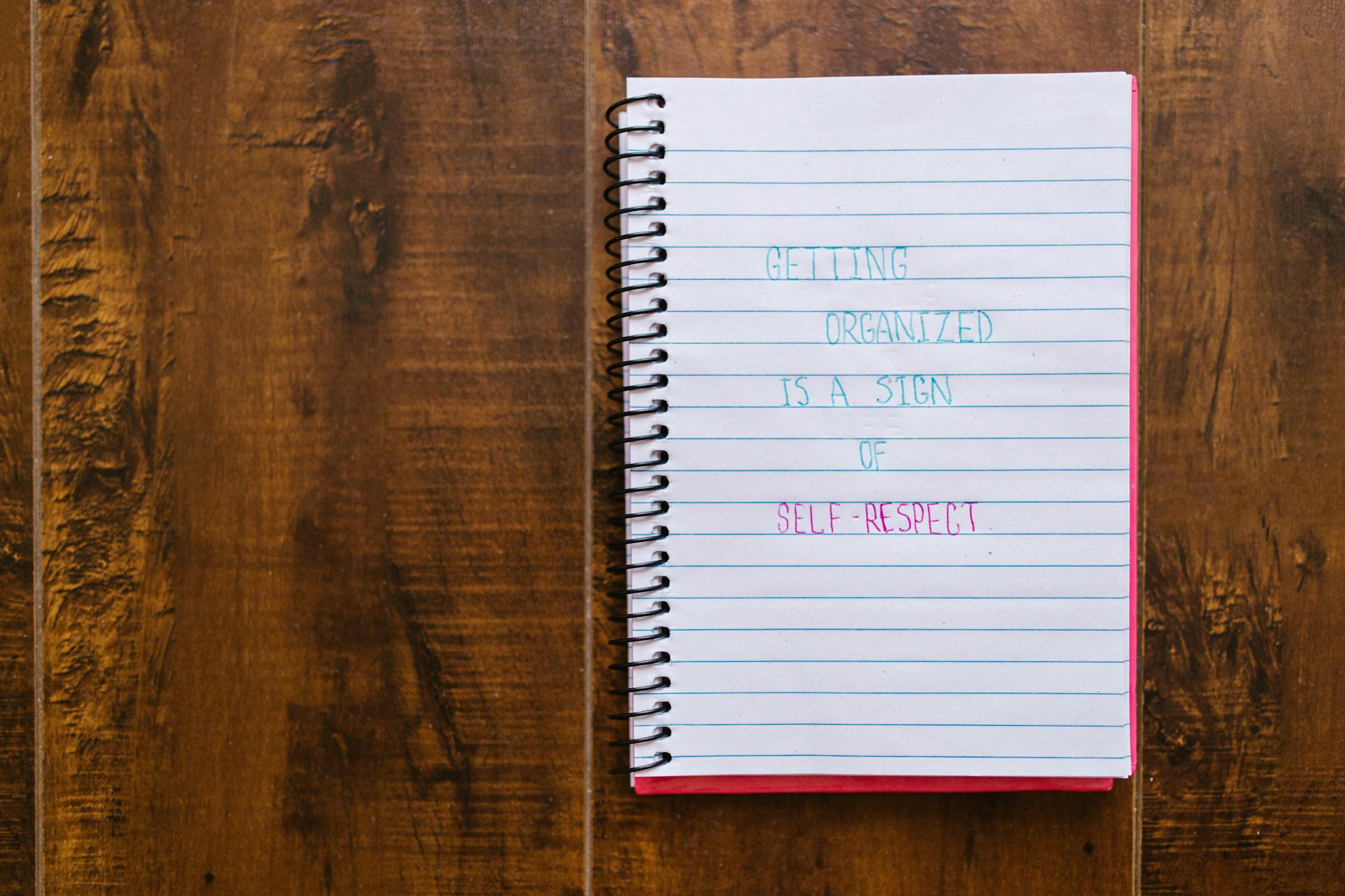 Handwritten Text on a Notebook · Free Stock Photo