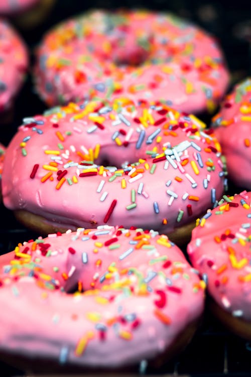 Gratis stockfoto met detailopname, donuts, eten