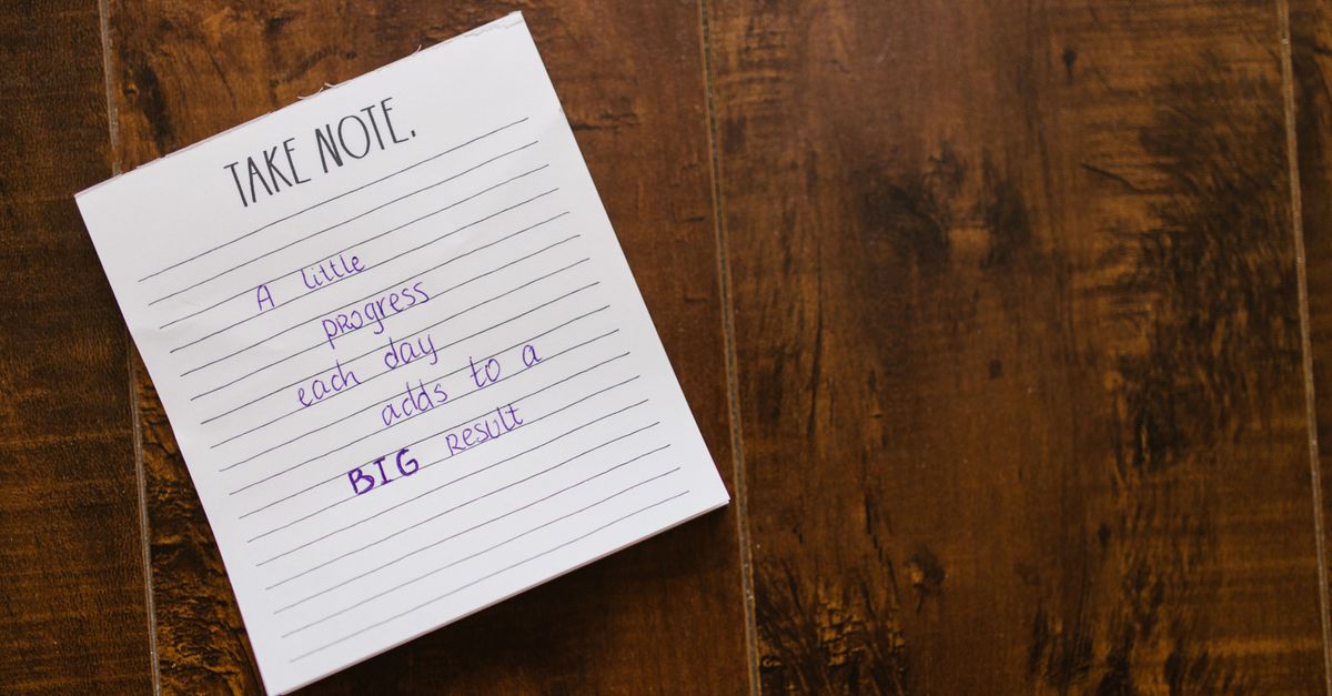 Handwritten Text on a Notebook · Free Stock Photo