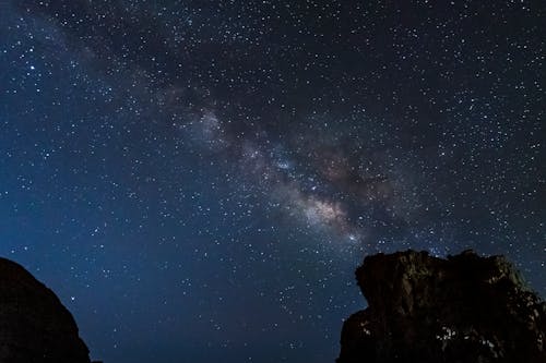 Free Scenic View of Starry Sky at Night-Time Stock Photo