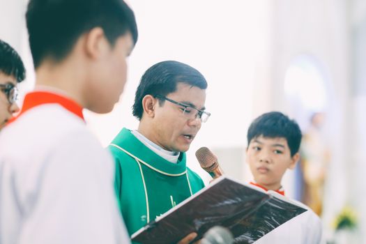 A Priest Celebrating a Ceremony