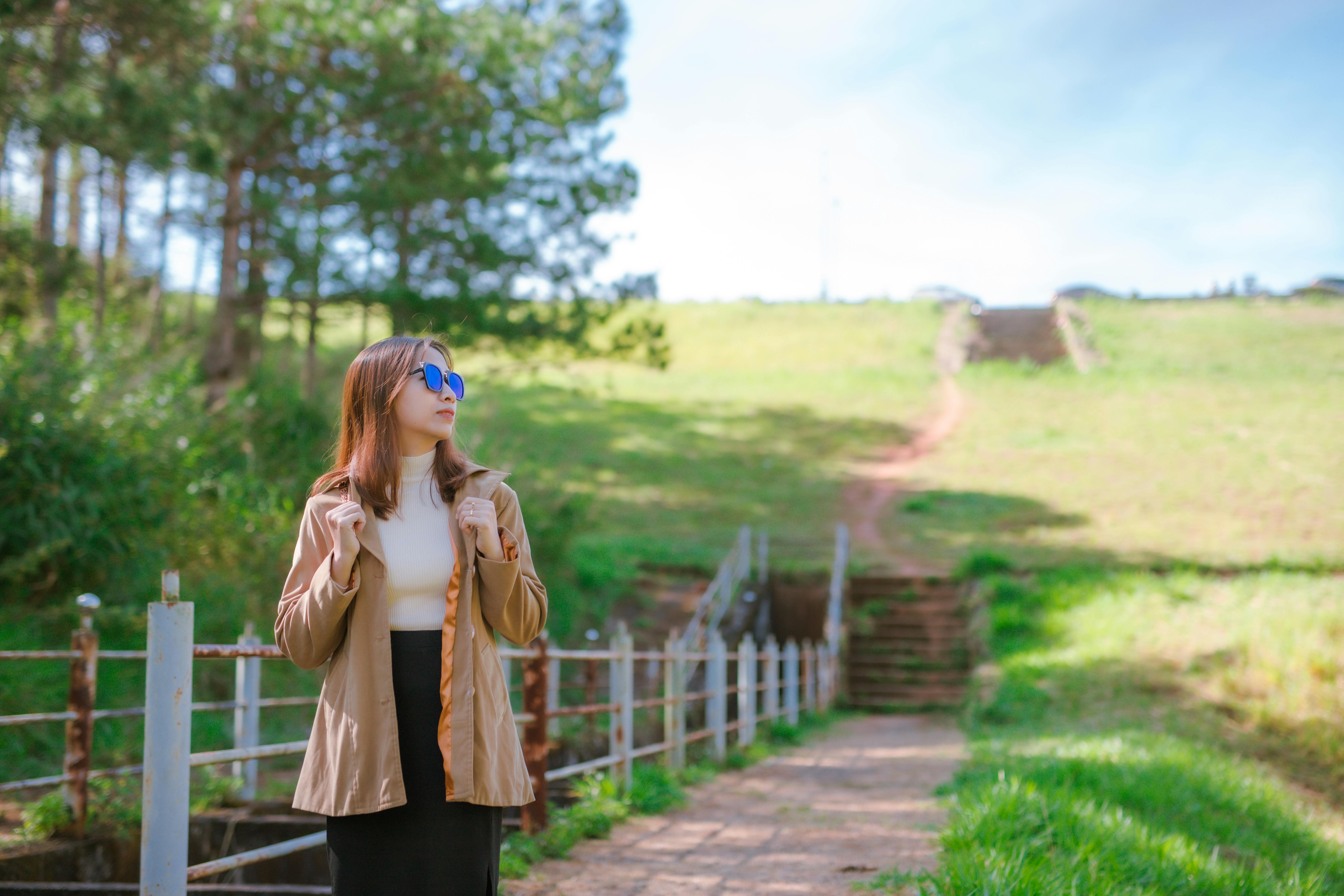 Polarized sunglasses on a bright day