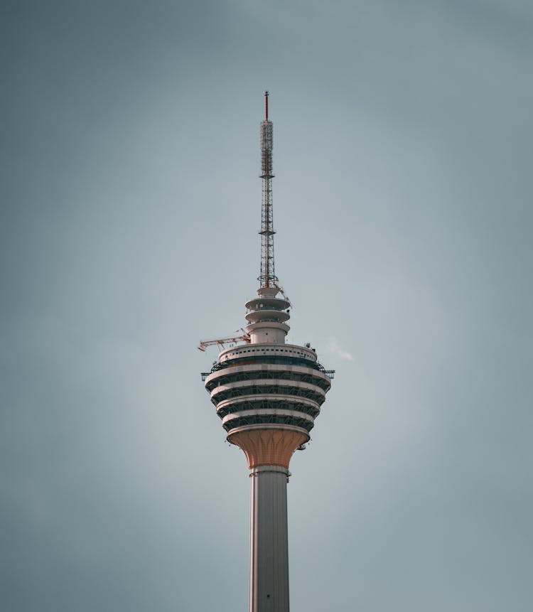 A Broadcasting Tower With Antenna On Top