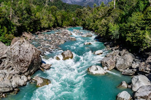 Gray Rocks on the River