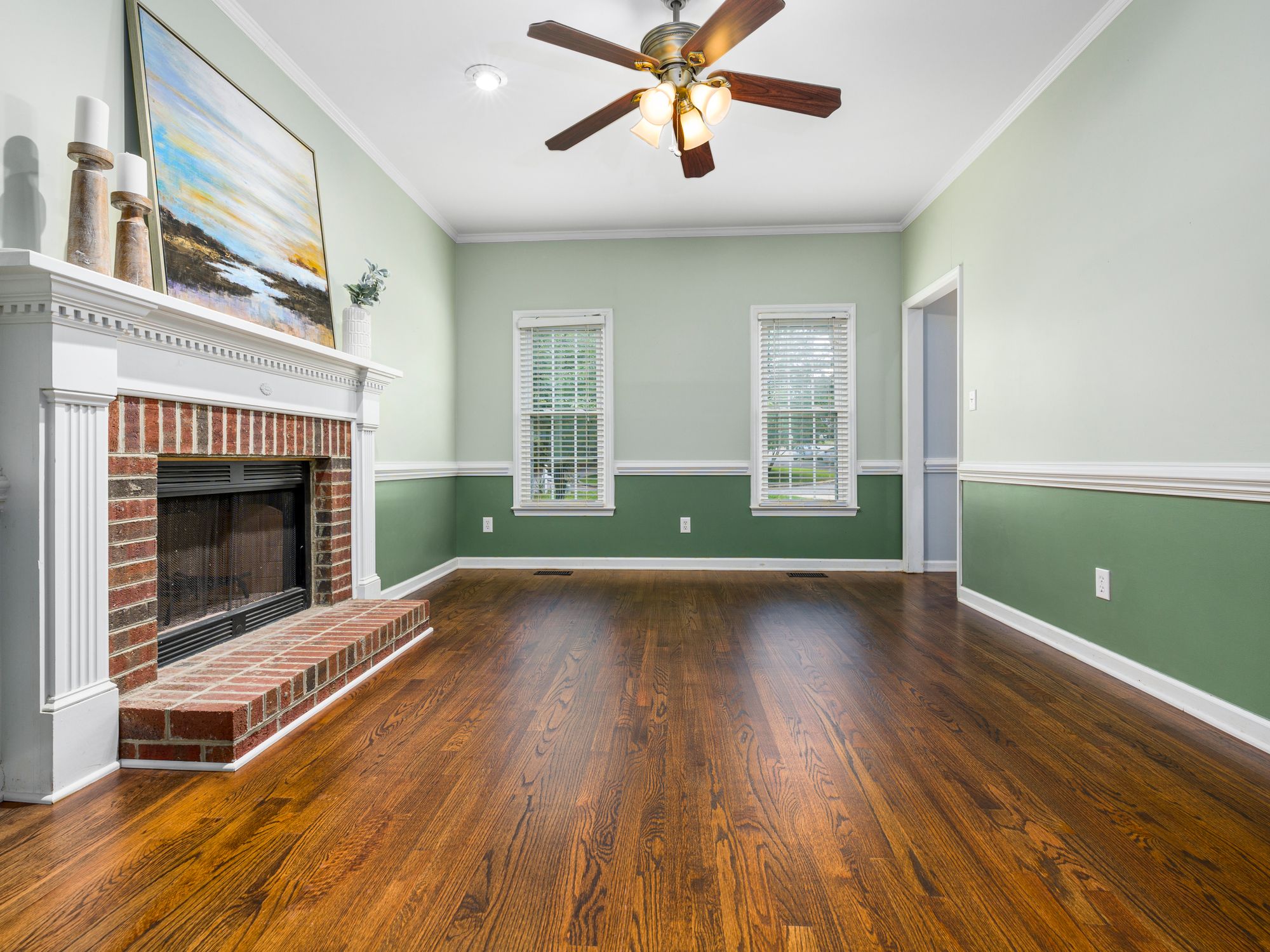 A beautifully decorated living room after a professional repaint
