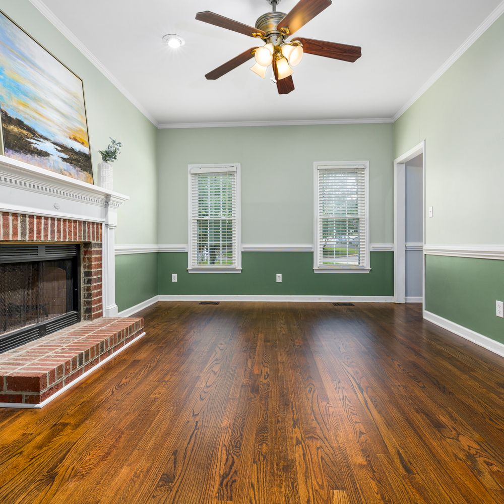 A beautifully decorated living room after a professional repaint