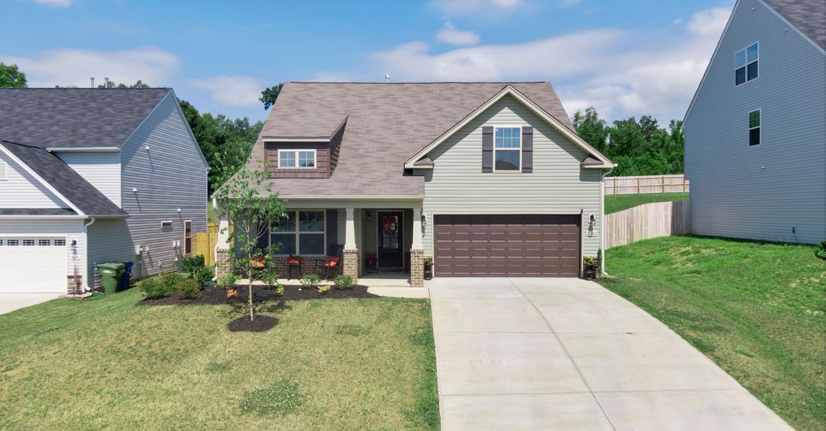 Beautiful modern house exterior in a quiet Graham neighborhood.