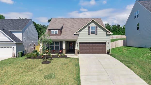 Beautiful modern house exterior in a quiet Graham neighborhood.