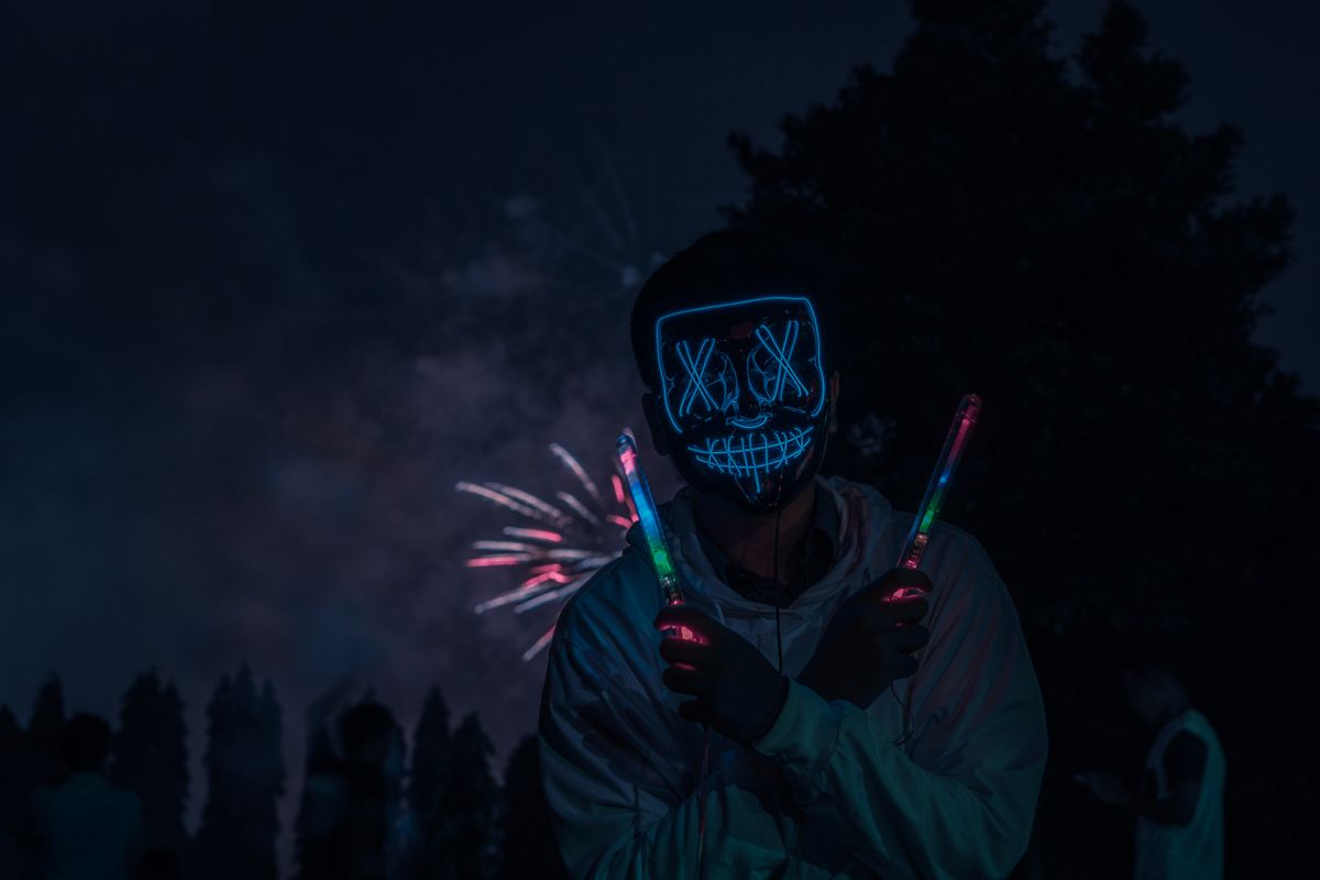 Neon glow lights for a kids New Year's Eve glow party