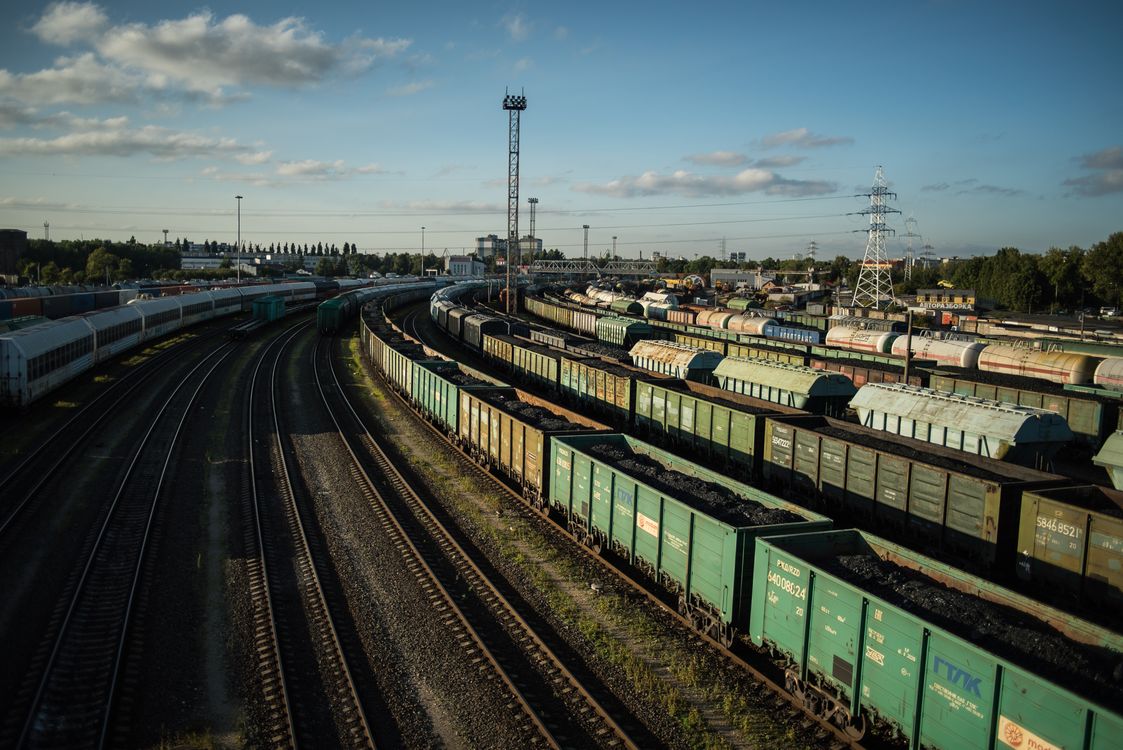 Cargo Containers on Railroad Tracks · Free Stock Photo