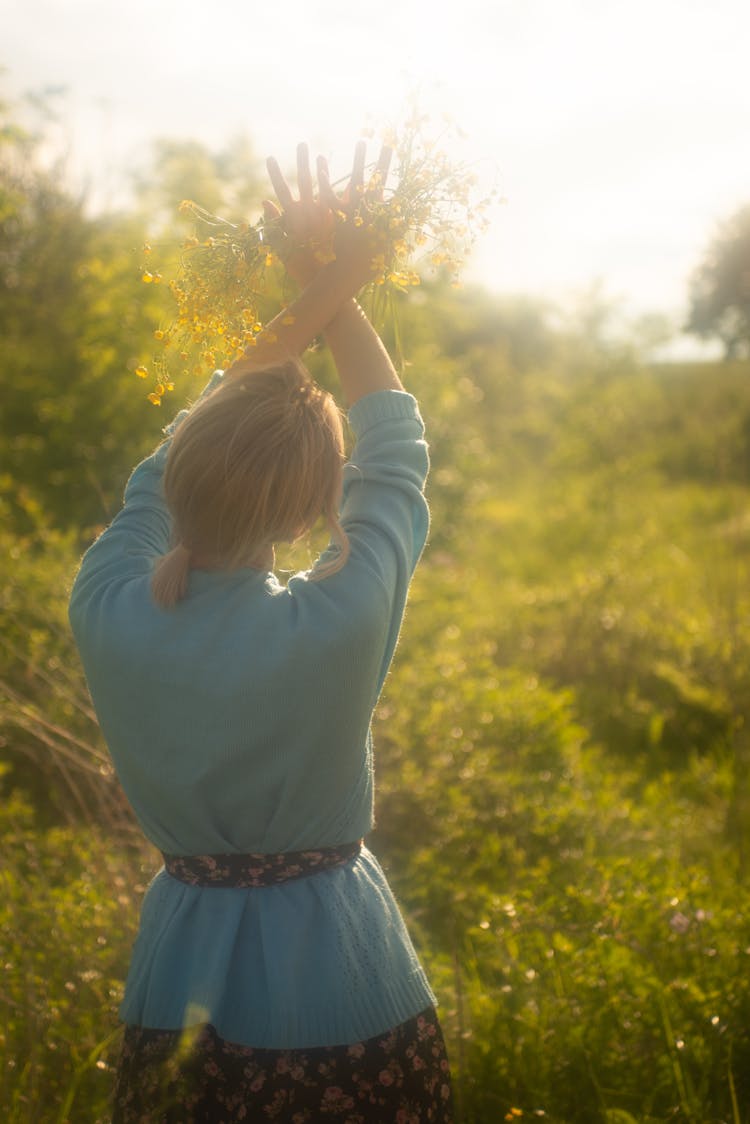 A Woman Looking At The Sun