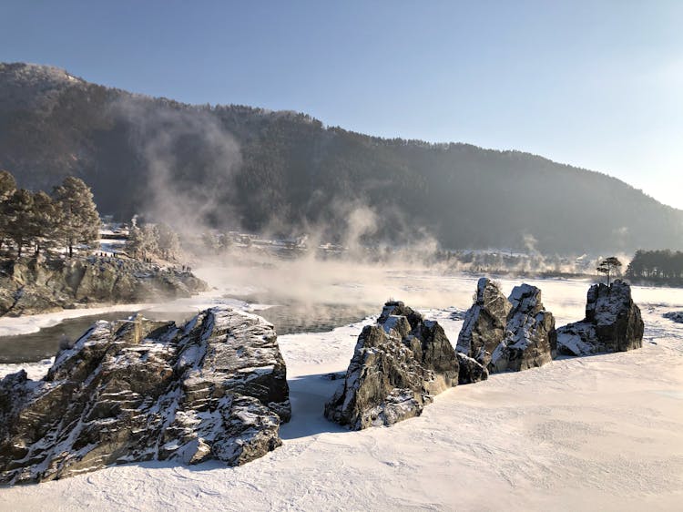 Landscape Of Altai In Winter 