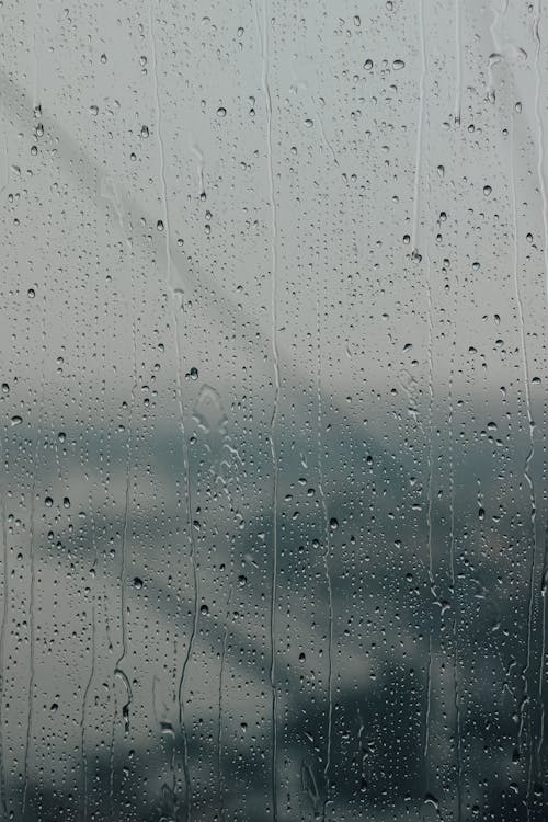 Close-up of Rain on a Window