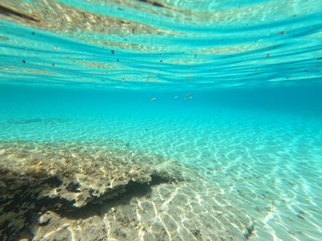 clear turquoise shallow water