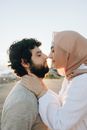 Face to Face of a Romantic Couple