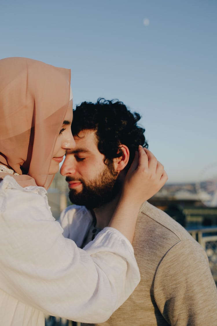 Happy Couple Holding Each Other 