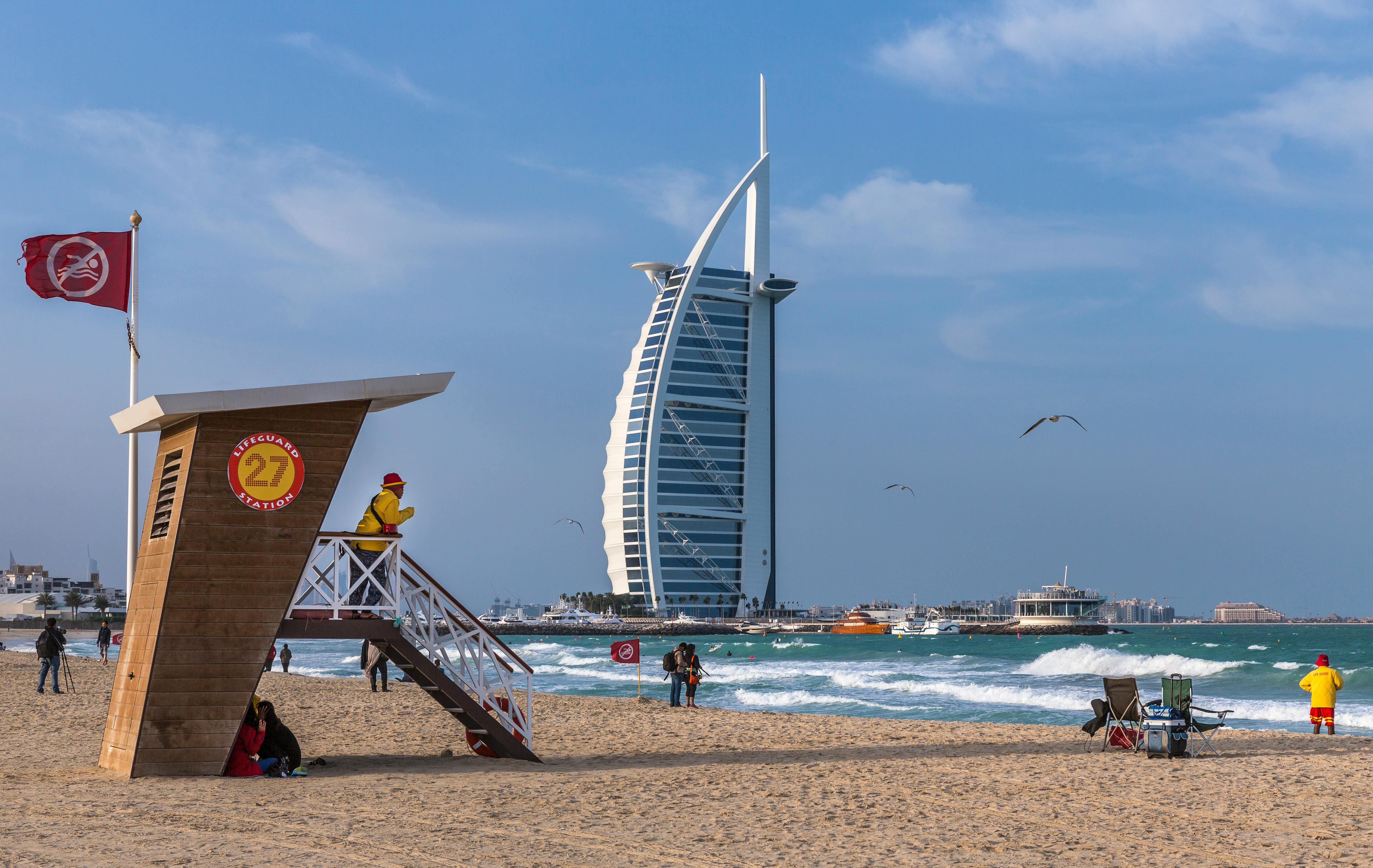 Free stock photo of beach, burj