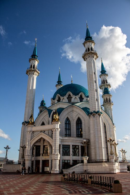 Free Stunning view of the iconic Kul-Sharif Mosque in Kazan, showcasing its architecture and minarets. Stock Photo