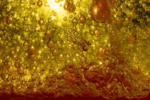 Bubbles in Golden Liquid