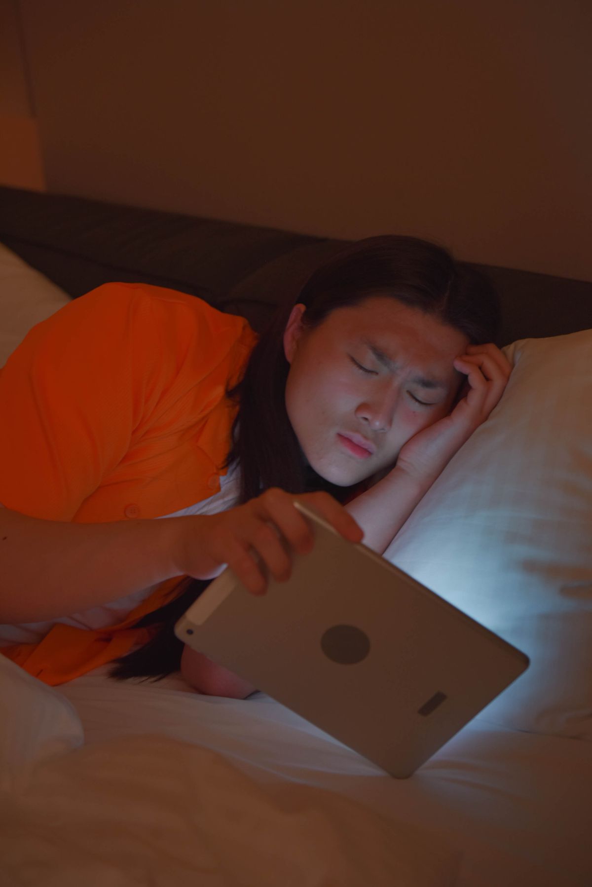A man relaxing comfortably at home