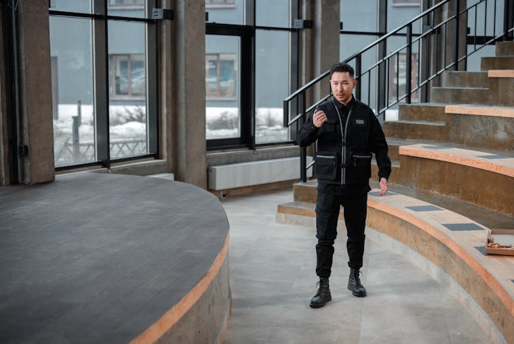 Security Personnel In An Amphitheater