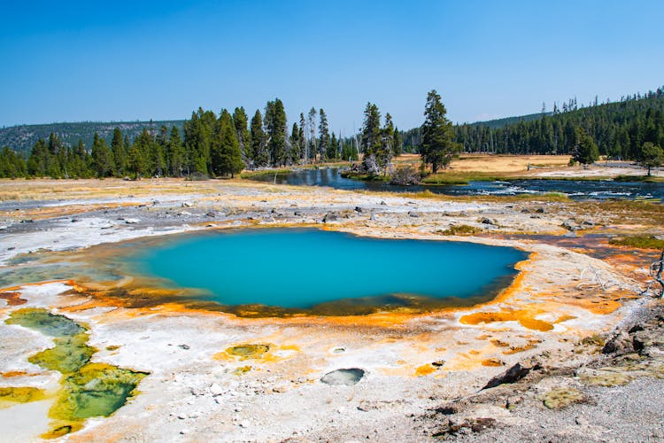 The Black Opal Pool At Yellowstone National Park