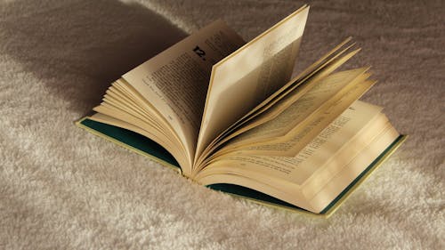 Opened Book on Carpet 