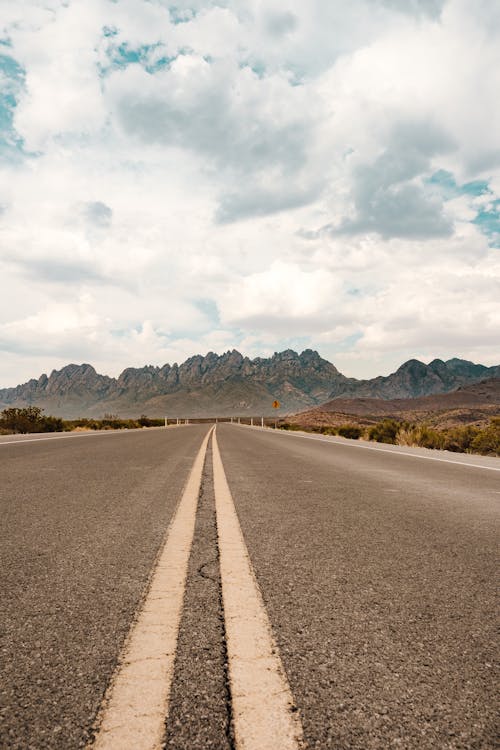 Low Angle Shot of an Empty Road