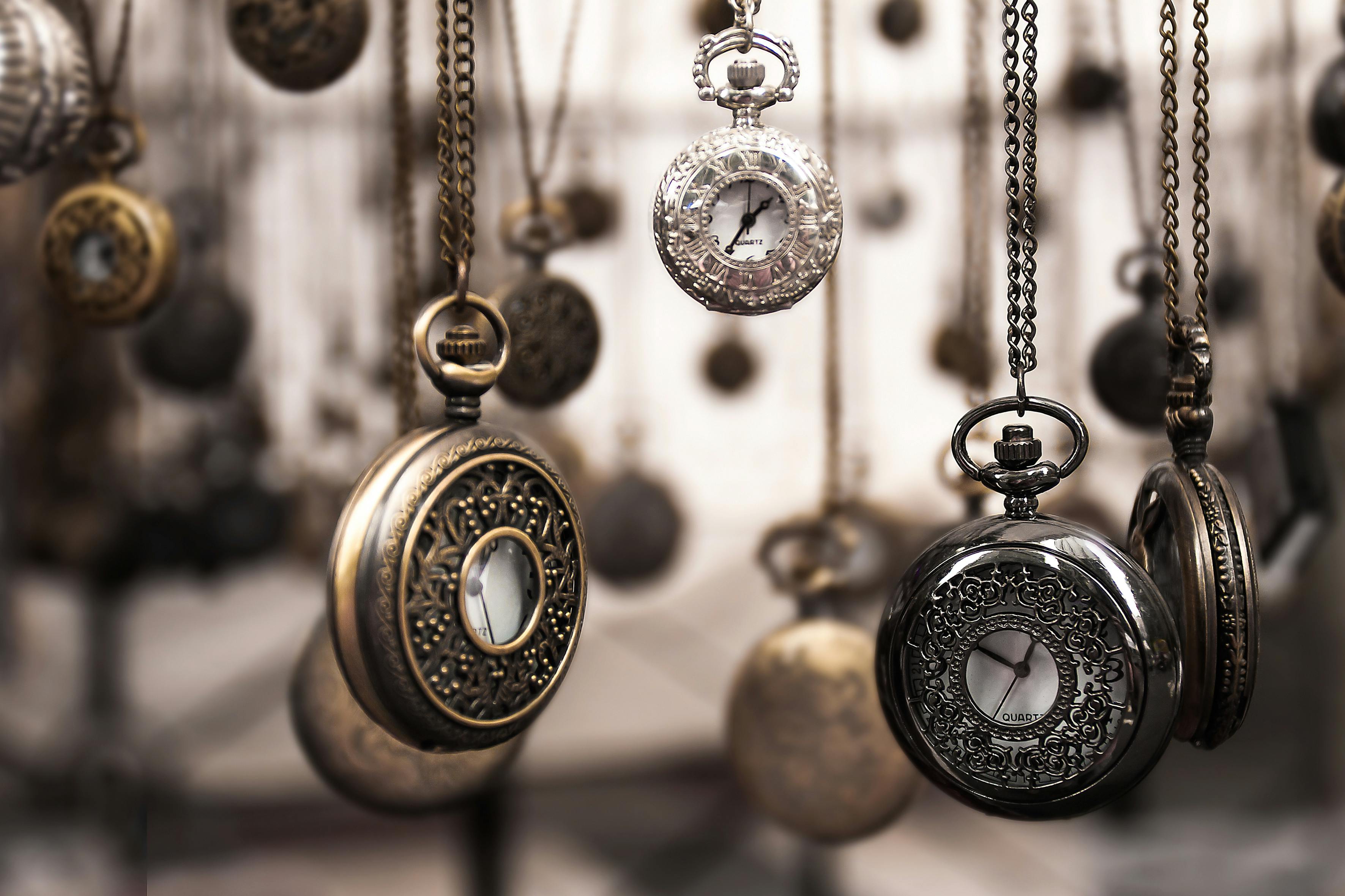 Assorted Silver-colored Pocket Watch Lot Selective Focus Photo \u00b7 Free ...