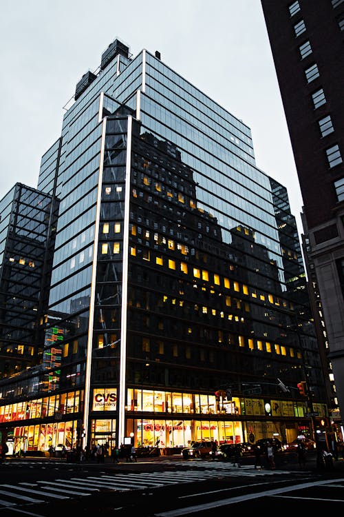 Black and Silver Building Under Blue Sky