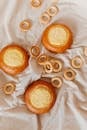 Brown Bread on White Textile