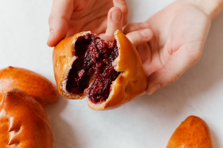 Close-up Photo Of Pirozhki Bread 