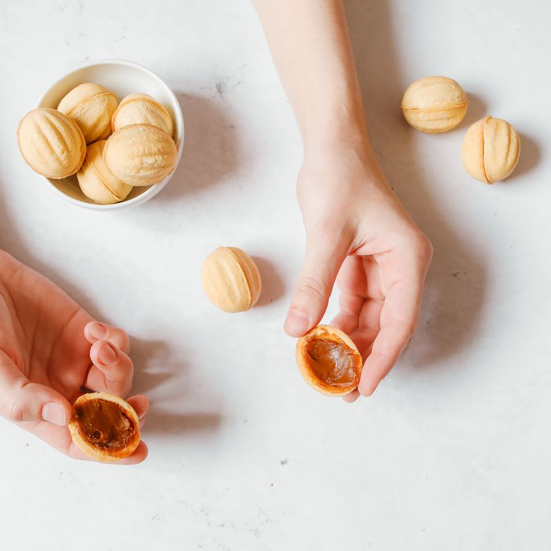 Ginger Date Mochi with Walnut Filling