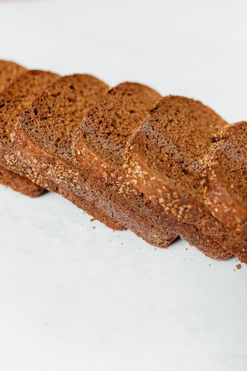 Close-Up Shot of Sliced Bread 