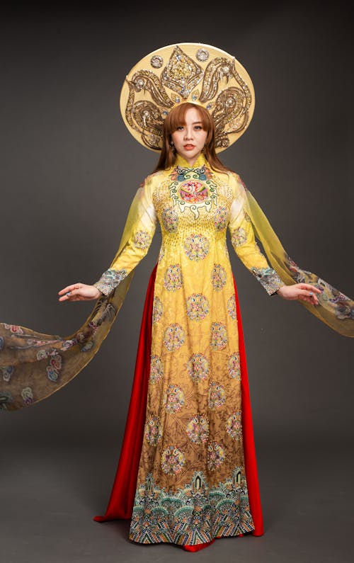 Základová fotografie zdarma na téma áo dài, asiatka, elegantní