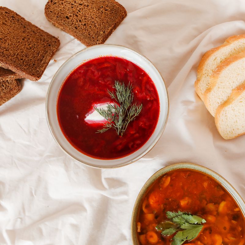 Roasted Beet and Horseradish Chowder with Dill