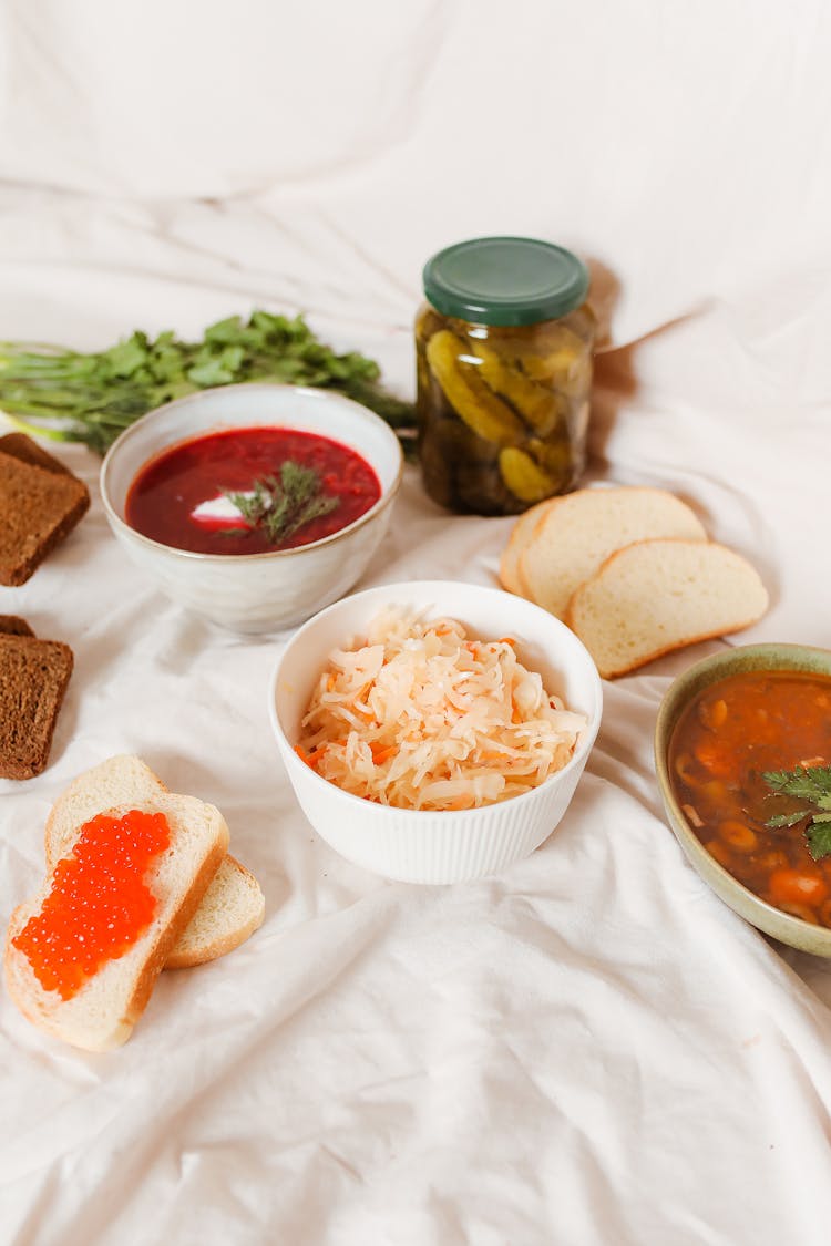 Salad, Soup And Bread