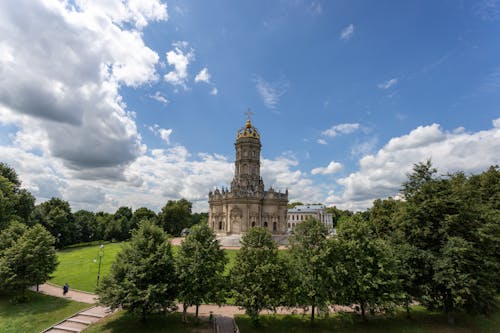 Znamenskaya Church in Russia Under Blue Sky