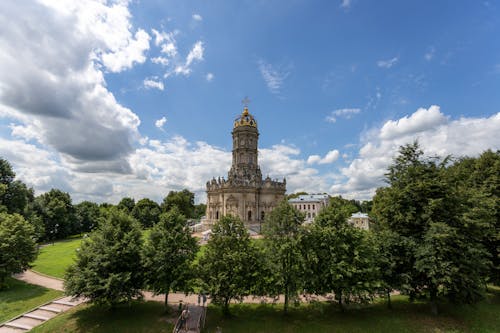 Znamenskaya Church in Russia Under Blue Cloudy Sky