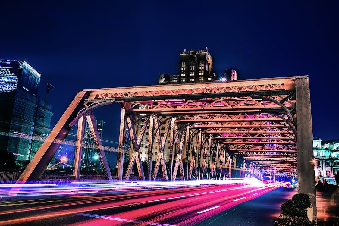 Brücke Im Zeitrafferfoto