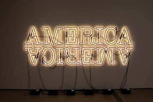 Neon Light with the Word America