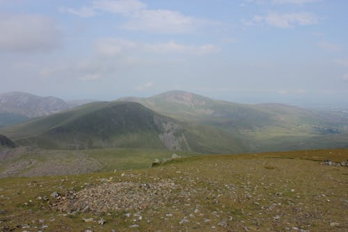 Green Mountains under Blue Sky