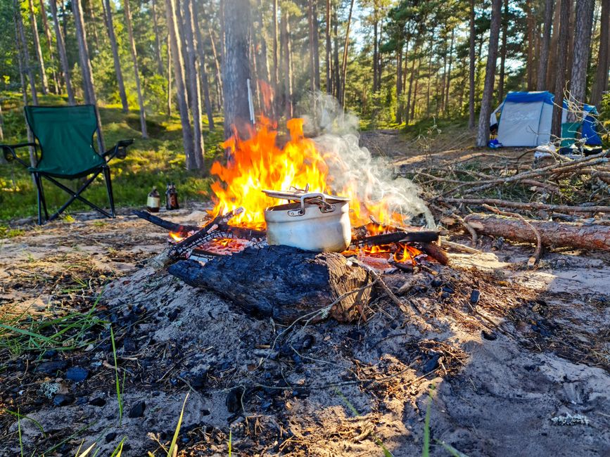 Hot Tent with Wood Stove