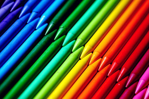 Free Close-Up Shot of Crayons Stock Photo