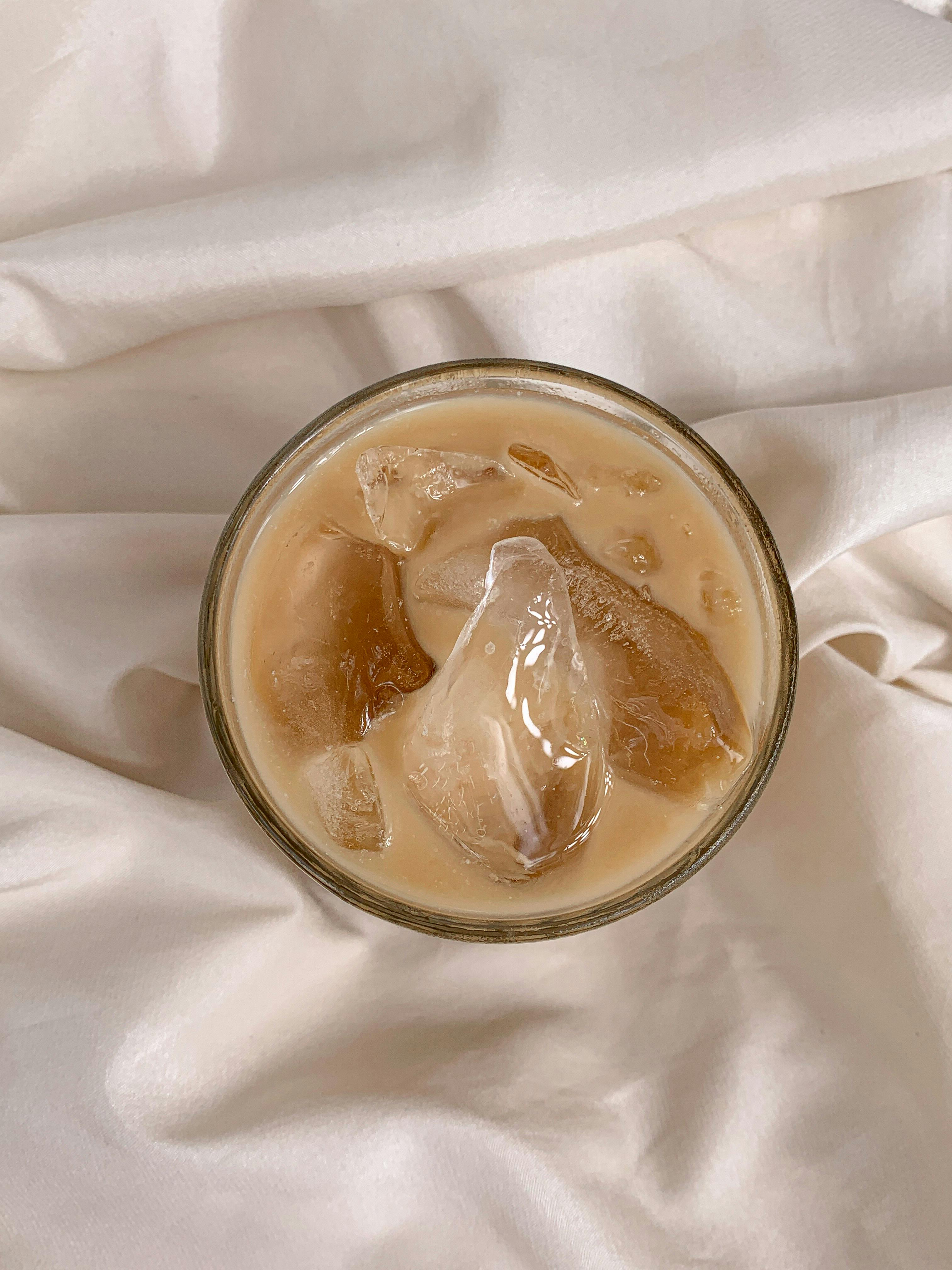 iced coffee on a glass cup