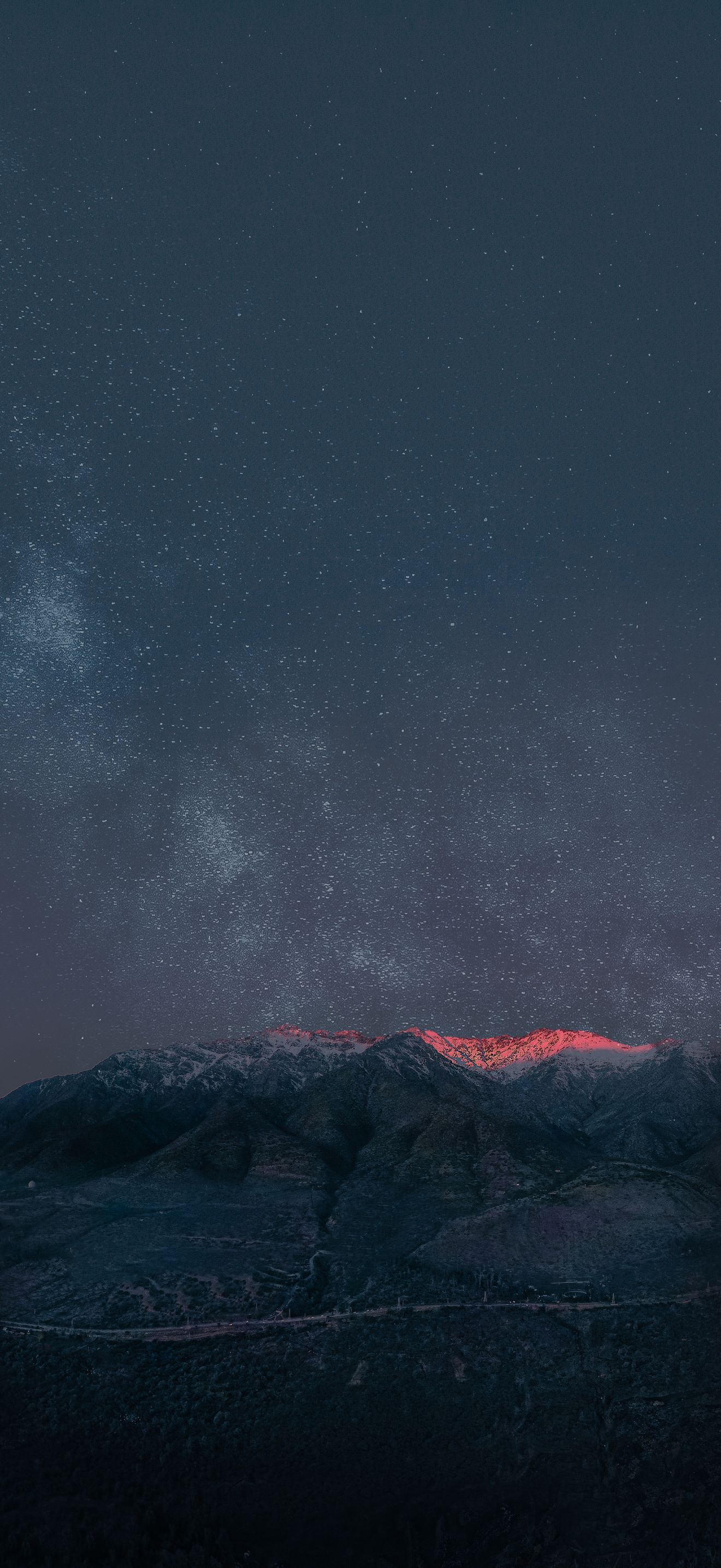 Starry Night Sky Over Mountain Range 4K iPhone 17 Wallpaper