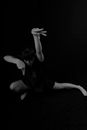 A Woman in a Lunging Position