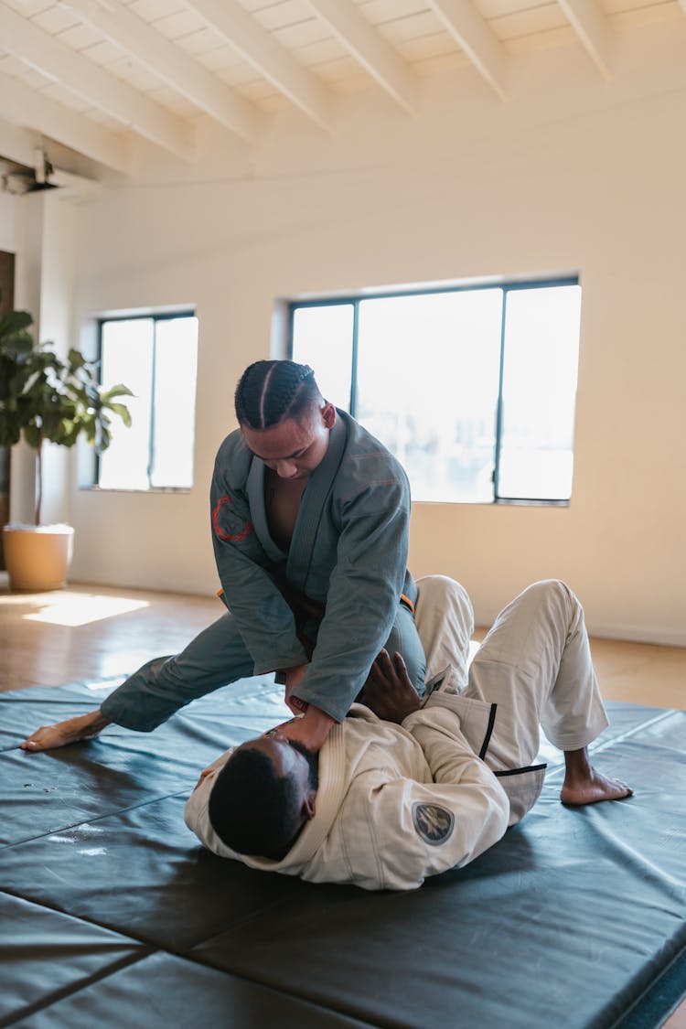 Two Men Doing A Kung Fu