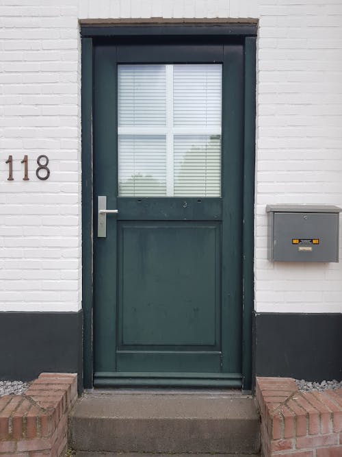 Black Wooden Door in a House