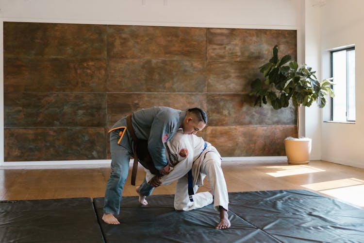 Two Martial Artists Fighting Each Other